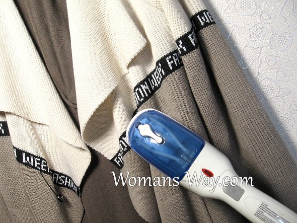 Как разгладить одежду из тонкого трикотаж (платье, кофта, свитер, пуловер) с помощь отпаривателя СТИМ БРАШ