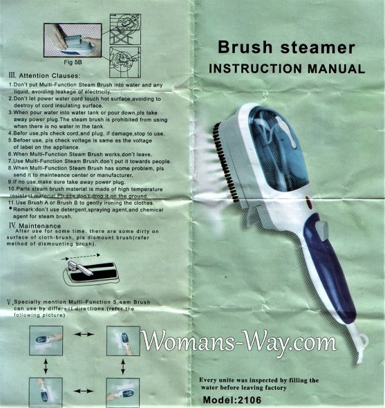 Инструкцию по эксплуатации СТИМ БРАШ Steam Brush - страница 2