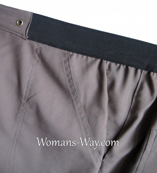 Как расширить брюки или юбку в поясе с помощью резинки