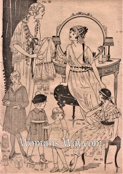 Гравюра со страниц женского журнала прошлого века