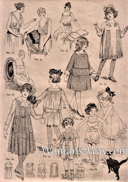 Детская мода в женских старых журналах