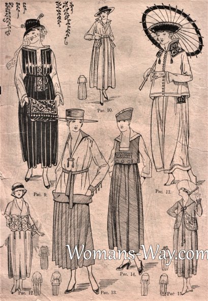 Утонченные дамские платья начала прошлого века